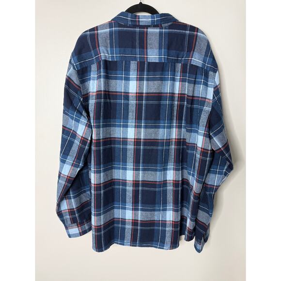 Men's Weatherproof Beacon Blue Plaid Flannel Button-up Shirt 3X/XXXL NWT - Picture 3 of 8